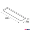 Kép 7/7 - LED panel, 120x30cm, mennyezeti, szürke, 4000K természetes fehér, 3400 lm, CRI 90, 90°, UGR 19, SLV Panel 1001509