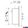 Kép 7/7 - Süllyesztett lámpa, szürke, 3000K melegfehér, 60 lm, CRI 90, SLV Frame Curve 111292