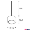 Kép 8/9 - 1 ágú függeszték, 28cm átmérő, réz, E27, SLV Pantilo 28 1003007