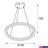 Kép 9/10 - 1 ágú függeszték, 60cm átmérő, fekete, 3000K/4000K CCT kapcsolóval, 1400 lm, CRI 95, SLV One 60 1002909