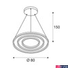 Kép 9/9 - Több ágú függeszték, 80cm átmérő, fekete, 3000K/4000K CCT kapcsolóval, 3900 lm, CRI 80, SLV One Triple 1002913