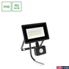 Kép 1/7 - Kültéri Reflektor, mozgásérzékelős, fekete, 6000K melegfehér, beépített LED, 2050 lm, CRI >70, 100°, SPECTRUM LED SLI029049CW_CZUJNIK_PW