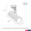 Kép 2/6 - Mennyezeti lámpa, fehér, GU10, SPECTRUM LED SLIP003014