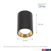 Kép 2/5 - Mennyezeti szpot, fekete, GU10, SPECTRUM LED SLIP005016