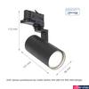 Kép 2/5 - Sínre szerelhető lámpa, fekete, GU10, SPECTRUM LED SLIP003007