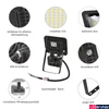 Kép 3/6 - Kültéri Reflektor, mozgásérzékelős, fekete, 3000K melegfehér, beépített LED, 810 lm, CRI 80, 100°, SPECTRUM LED SLI029037WW_CZUJNIK