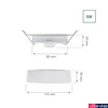 Kép 5/8 - LED panel, fehér, 3000K melegfehér, beépített LED, 550 lm, CRI >80, 110°, SPECTRUM LED SLI037027WW_PW