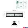 Kép 7/8 - Csarnokvilágító lámpa, fekete, 4000K melegfehér, 14000 lm, CRI >80, 90°, SPECTRUM LED SLI048001NW_PW