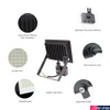 Kép 6/7 - Kültéri Reflektor, mozgásérzékelős, fekete, 4000K melegfehér, beépített LED, 2000 lm, CRI >70, 100°, SPECTRUM LED SLI029049NW_CZUJNIK_PW