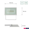 Kép 9/9 - Kültéri Reflektor, fehér, 6000K melegfehér, beépített LED, 2050 lm, CRI >70, 100°, SPECTRUM LED SLI029053CW_PW
