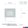 Kép 7/7 - Kültéri Reflektor, fehér, 6000K melegfehér, beépített LED, 9400 lm, CRI >70, 100°, SPECTRUM LED SLI029047CW_PW