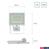 Kép 7/7 - Kültéri Reflektor, mozgásérzékelős, fehér, 3000K melegfehér, beépített LED, 4300 lm, CRI >70, 100°, SPECTRUM LED SLI029055WW_CZUJNIK_PW