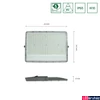 Kép 7/7 - Kültéri Reflektor, szürke, 4000K melegfehér, beépített LED, 13600 lm, CRI >80, 85°, SPECTRUM LED SLI029058NW_PW