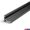 Kép 1/7 - Topmet Corner14 alumínium LED sarok profil, fekete (előlap: E, F) - A4020021 - szálban