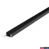 Kép 1/7 - Topmet Slim8 lapos alumínium LED U-profil, fekete eloxált (előlap: A) - 89030021 - szálban