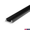 Kép 1/7 - Topmet Surface14 alumínium LED U-profil, fekete eloxált (előlap: E, F) - A2020021 - szálban
