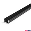 Kép 1/6 - Topmet Uni12 alumínium LED profil, fekete (előlap: B, C, D) - A1020021 - szálban