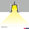 Kép 13/20 - Topmet Deep10 alumínium LED süllyesztett profil, natúr alu (előlap: B, C) - 96030000 - szálban