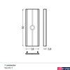 Kép 2/2 - Topmet T profilrögzítő 5 cm, toldásokhoz - C6990000 - párban