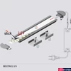 Kép 6/6 - Topmet Begtin12 süllyesztett alumínium LED profil, fekete (előlap: J) - C8020021 - szálban