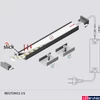 Kép 6/6 - Topmet Begton12 alumínium LED U-profil, fekete (előlap: C, J) - C7020021 - szálban