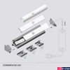 Kép 8/9 - Topmet Corner10 alumínium LED sarok profil, fekete (előlap: B, C) - 83050021 - szálban