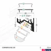 Kép 2/9 - Topmet Corner10 alumínium LED sarok profil, fekete (előlap: B, C) - 83050021 - szálban