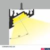 Kép 3/9 - Topmet Corner10 alumínium LED sarok profil, fekete (előlap: B, C) - 83050021 - szálban