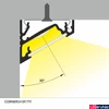Kép 3/7 - Topmet Corner14 alumínium LED sarok profil, fekete (előlap: E, F) - A4020021 - szálban