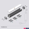 Kép 10/11 - Topmet Floor12 alumínium LED padló profil, ezüst eloxált (előlap: K) - B1020020 - szálban