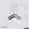 Kép 9/10 - Topmet Frame14 álmennyezet záró alumínium LED profil, natúr alu (előlap: B,C) - C3020000 - szálban