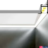 Kép 4/10 - Topmet Frame14 álmennyezet záró alumínium LED profil, natúr alu (előlap: B,C) - C3020000 - szálban