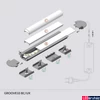 Kép 3/13 - Topmet Groove10 süllyesztett alumínium LED profil, fekete eloxált (előlap: B,C) - 76210021 - szálban