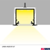 Kép 3/7 - Topmet Linea-In20 süllyesztett LED profil általános világításhoz, fekete (előlap: E,F) - E4020021 - szálban