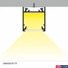 Kép 3/8 - Topmet Linea20 LED profil általános világításhoz, ezüst eloxált (előlap: E,F) - C1020020 - szálban