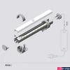 Kép 6/7 - Topmet Pen8 mini alumínium LED profil, ezüst eloxált (előlap: I) - 86030020 - szálban