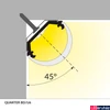 Kép 3/6 - Topmet Quarter10 alumínium LED sarokprofil, ezüst eloxált (előlap: B, D) -  D3020020 - szálban
