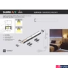 Kép 7/7 - Topmet Slim8 lapos alumínium LED U-profil, fekete eloxált (előlap: A) - 89030021 - szálban