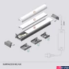 Kép 6/7 - Topmet Surface10 alumínium LED U-profil, fekete eloxált (előlap: B, C) - 77270021 - szálban