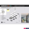 Kép 7/7 - Topmet Surface10 alumínium LED U-profil, fekete eloxált (előlap: B, C) - 77270021 - szálban