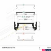 Kép 2/7 - Topmet Surface14 alumínium LED U-profil, fekete eloxált (előlap: E, F) - A2020021 - szálban