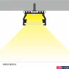Kép 3/6 - Topmet Uni12 alumínium LED profil, fekete (előlap: B, C, D) - A1020021 - szálban