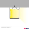 Kép 3/3 - Topmet VARIO30-03 felületre szerelhető LED profil, ezüst eloxált, 2m, (előlap: A9, C9, D9, E9), (rögzítő: T, Y), V3100020
