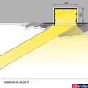 Kép 3/3 - Topmet VARIO30-05 trimless, perem nélküli süllyesztett LED profil, ezüst eloxált, 2m, (előlap: A9, C9, D9, E9), V3180020