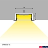 Kép 3/3 - Topmet VARIO30-06 süllyesztett LED profil, natúr alu, 2m, (előlap: A9, C9, D9, E9), (rögzítő: U9), V3220000