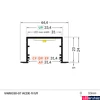 Kép 2/3 - Topmet VARIO30-07 süllyesztett LED profil, ezüst eloxált, 2m, (előlap: A9, C9, D9, E9), (rögzítő: U9), V3260020