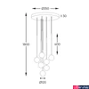 Kép 2/2 - Zuma Line Ali függeszték, fehér, G9, 7x28W, ZU-5642