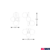 Kép 2/2 - Zuma Line Molecule fali lámpa, arany, G9, 3x28W, ZU-W0454-03U-F7AA