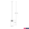Kép 3/4 - Zuma Line Gem 1 ágú függeszték, króm, G9, 1x28W, ZU-P0389-01D-F4AC