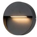 Azzardo Casoria Round kültéri fali lámpa, szürke, Beépített LED, 450 lm, AZ-4365